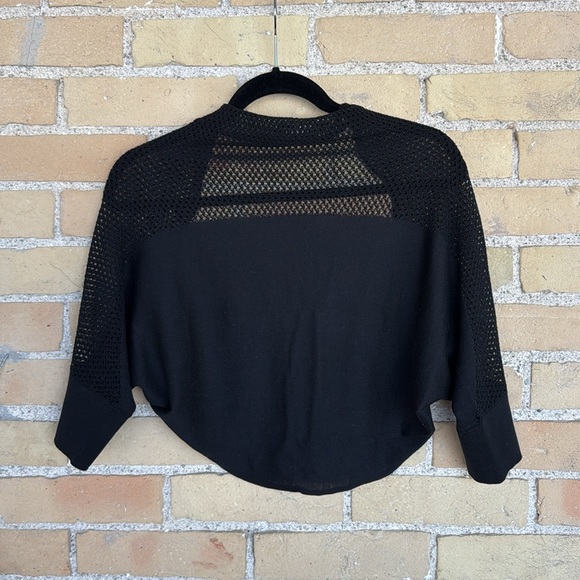 Lida Baday Elegant Black Women's Shrug Sweater - Picture 4 of 4